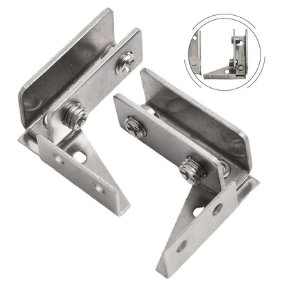 2X Adjustable Glass Hinges for Showcases and Containers
