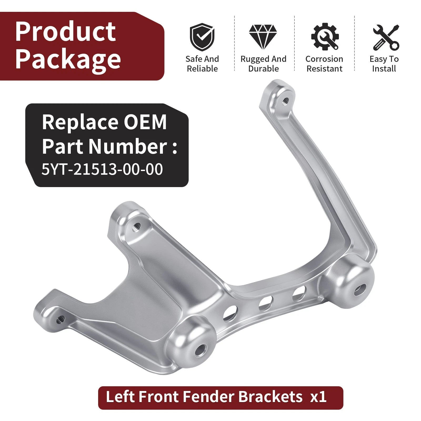 Front Fender Stay Headlight Bracket for Yamaha Raptor 350 YFM350R (2004–2013)