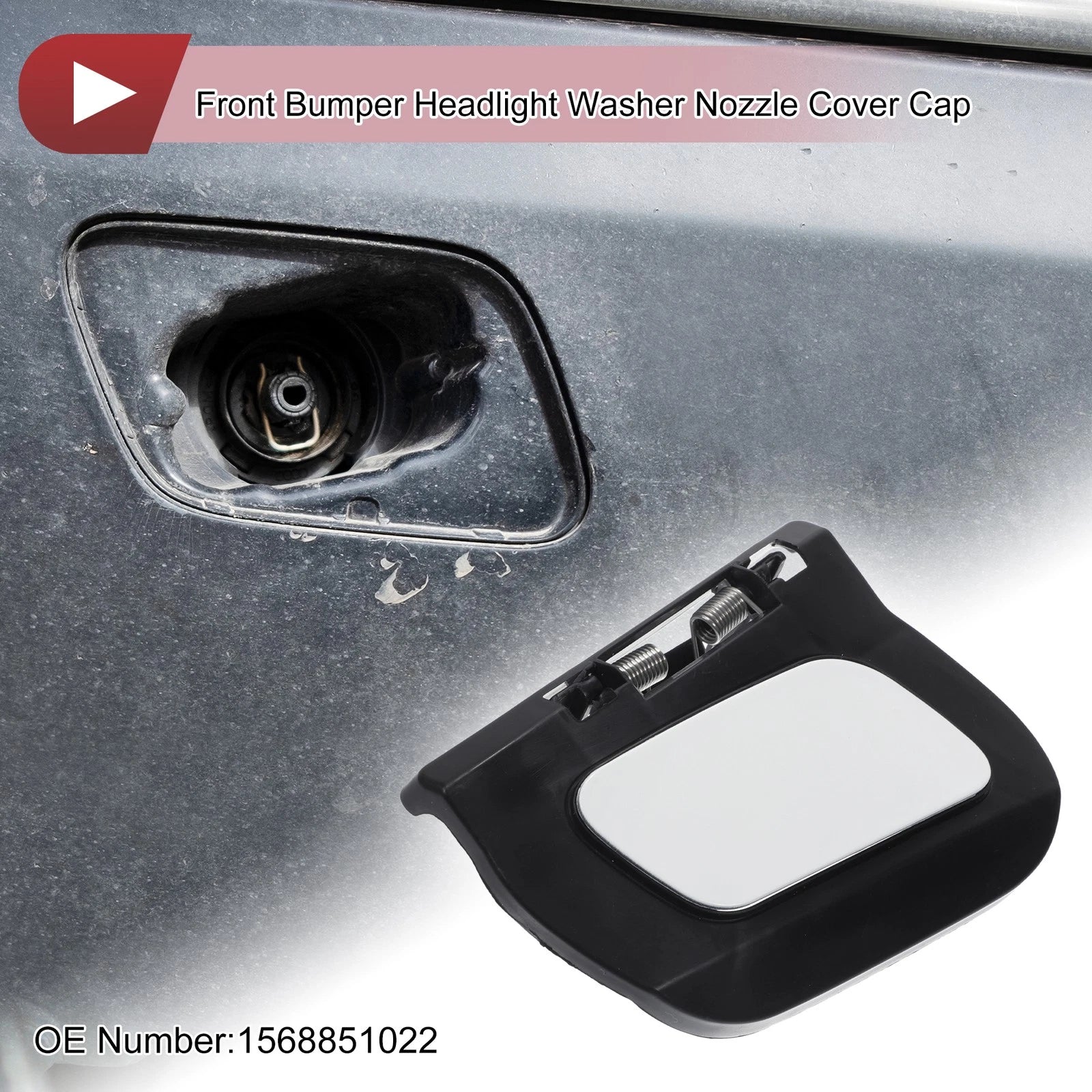 Washer Nozzle Cover Cap Front Right Replacement for Mercedes-Benz GLA45 AMG (2015–2019)