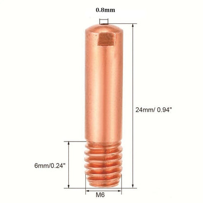 10pcs Mig Welding Contact Tips for MB15 Welder (M6)