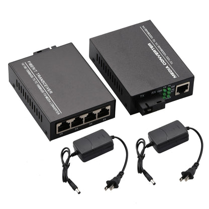 Ethernet to Fiber Optic Media Converter for RJ45 (10/100/1000Mbps)