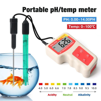 LCD pH Meter for Aquarium Fish Tank Water Testing (Auto Temp Compensation)