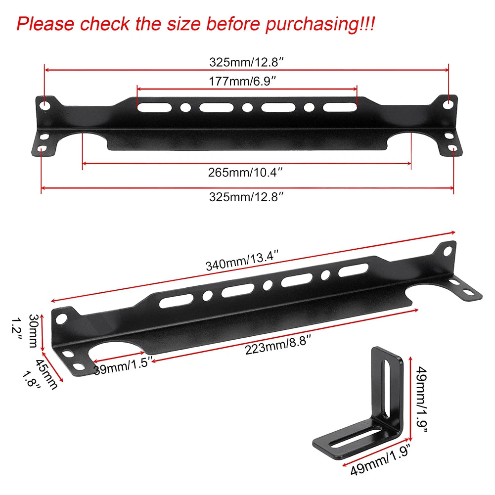 340mm Aluminum Oil Cooler Support Bracket Kit for Japanese Cooling Units