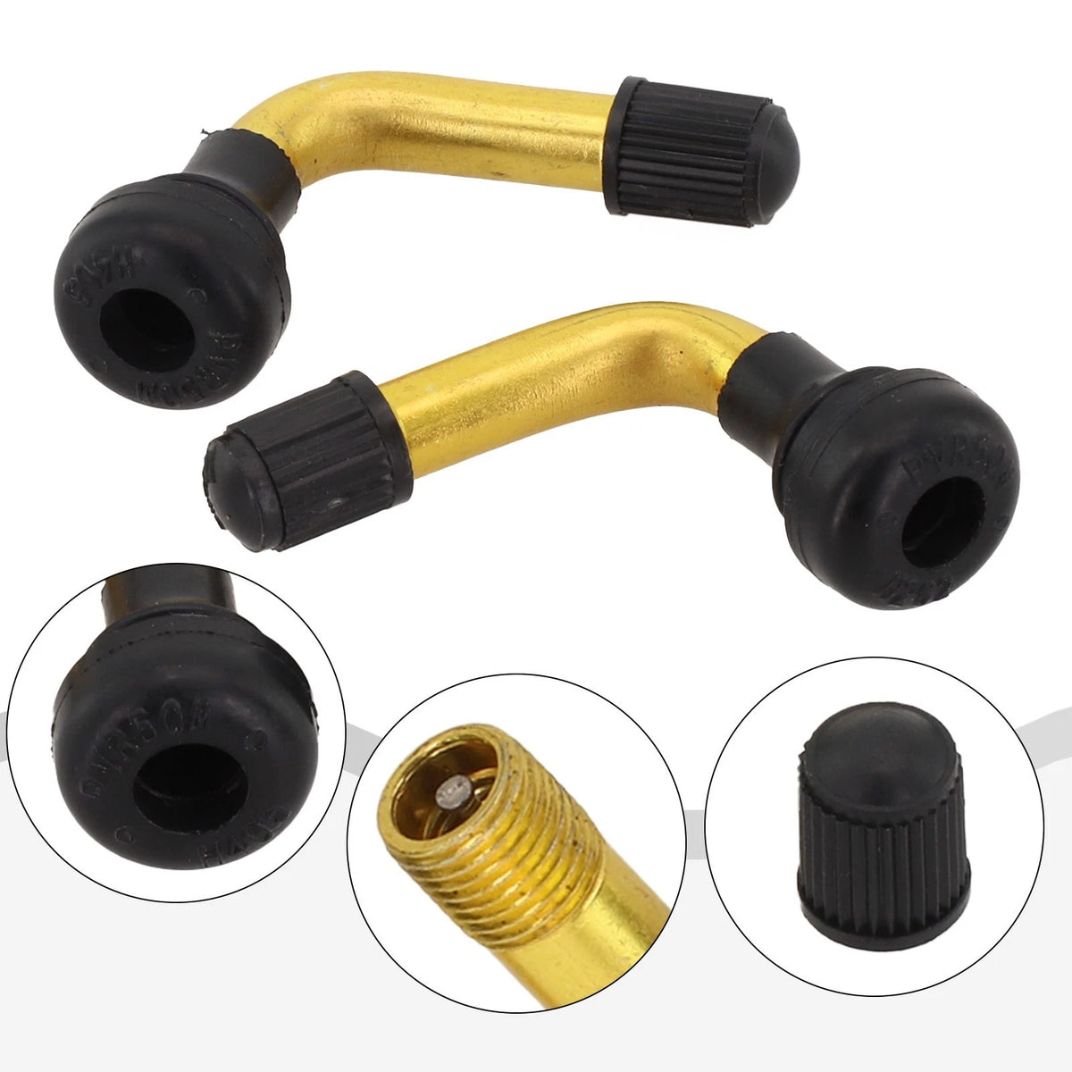 Electric Scooter Tyre Valves Stem 2X Copper Rubber Fits 0.453" Hole