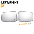 Mirror Glass Left Right Heated Pair White for Dodge Ram 1500 (2013–2018)