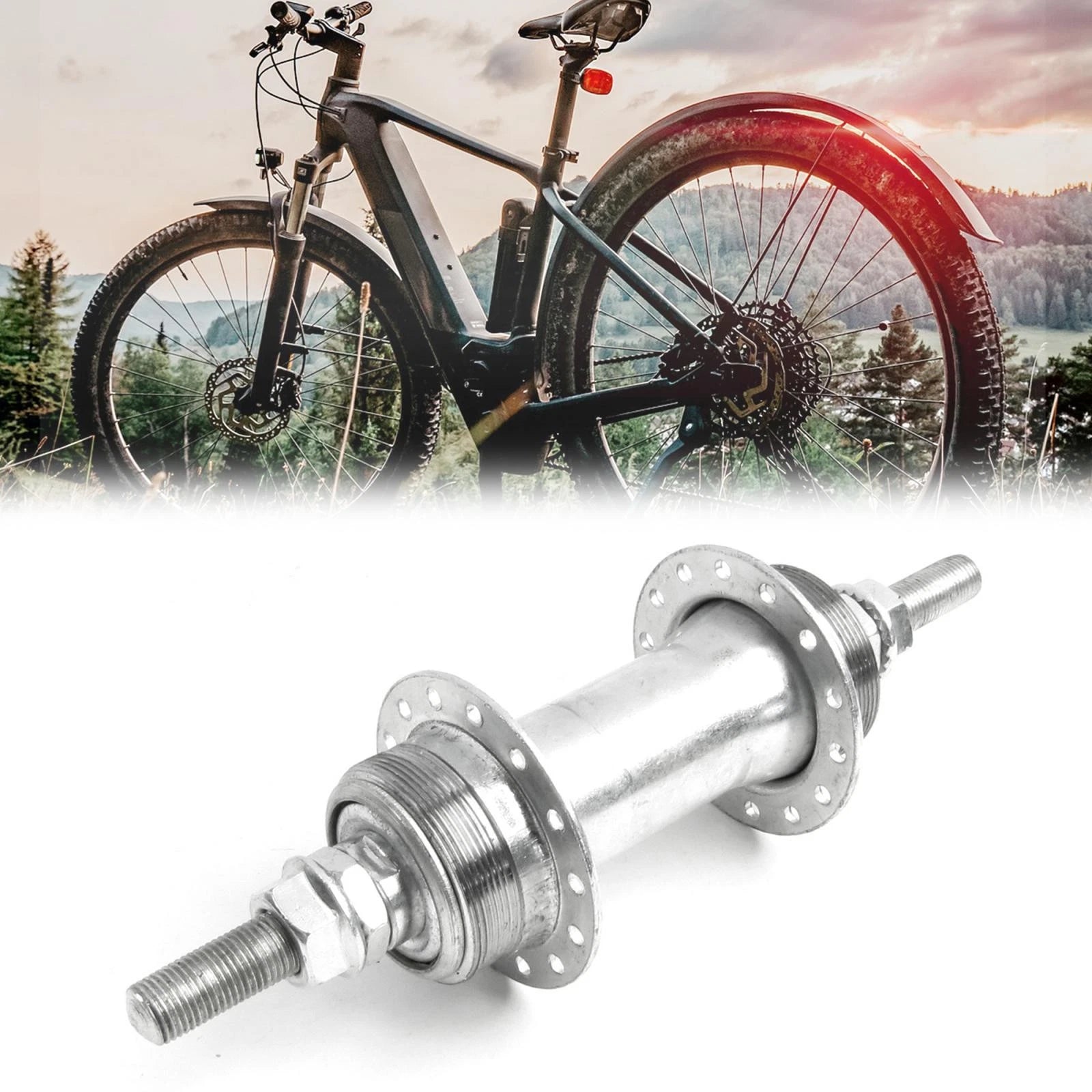 Rear Hub Replacement Set 28H Disc 90mm Spacing for Bike Bicycle (90mm)