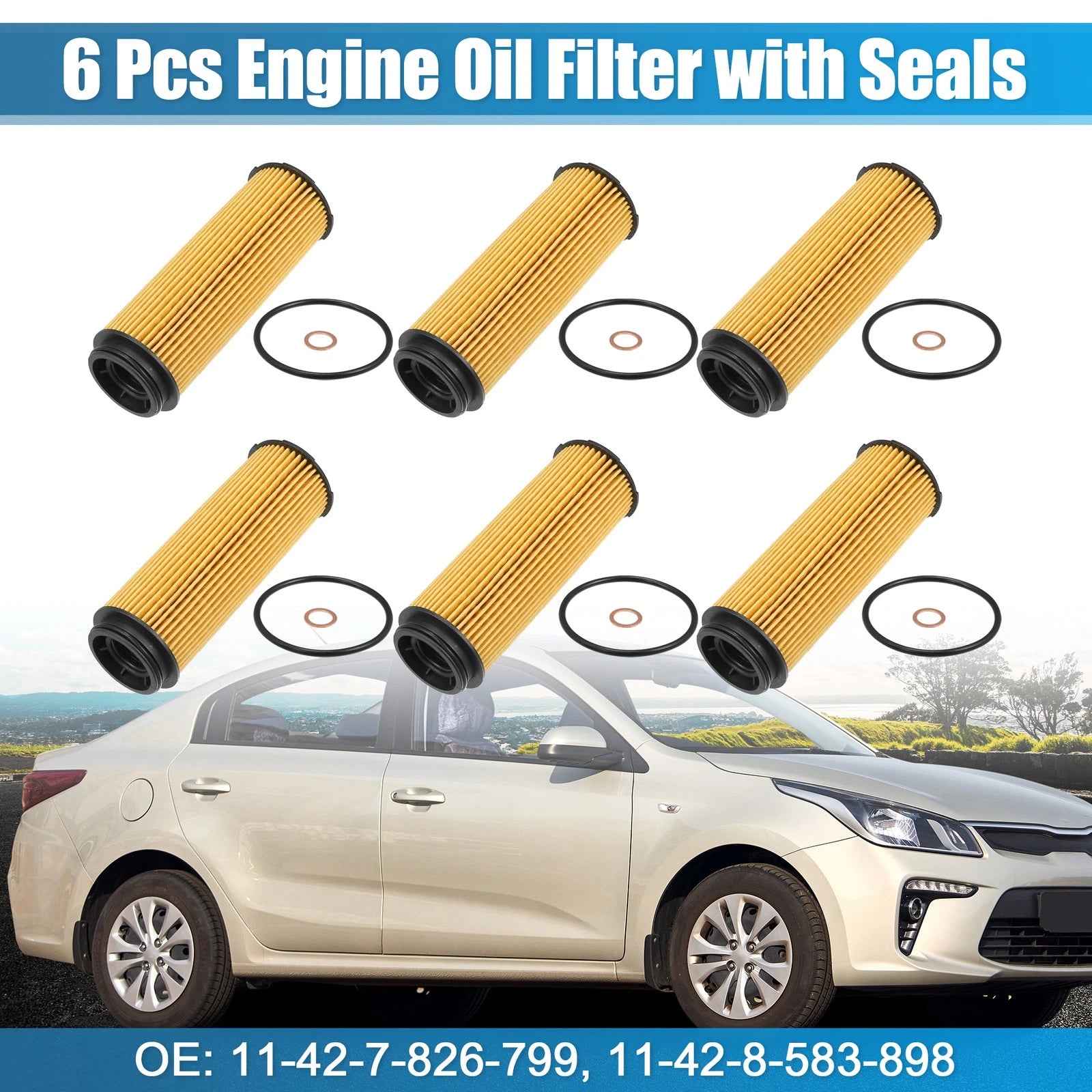 Oil Fuel Filter Replacement for BMW 740i Base 3.0L (2017–2022)
