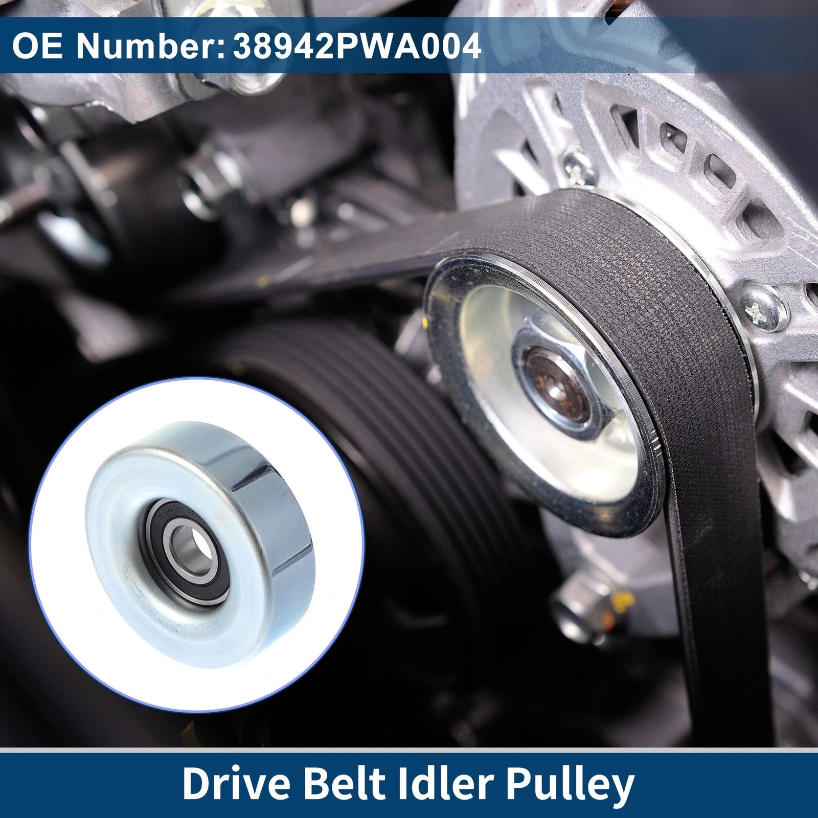 Drive Belt Idler Pulley Replacement for Honda Fit (2006–2008)