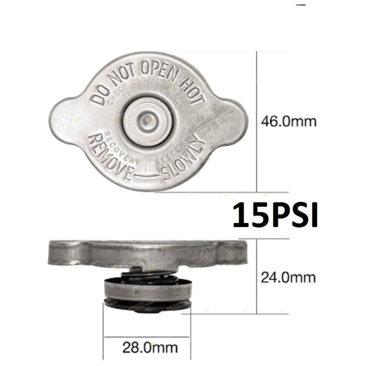 Radiator Cap for Isuzu MU UCS55 4cyl 2.8L 4JB1-T (1990–1995)