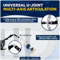 Universal U-Joint Tiller Extension Handle (36" – 53")