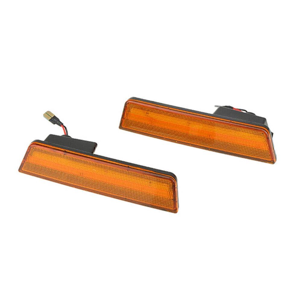 2 Pcs Yellow LED Front Side Marker Light Fit Dodge Challenger 2008-2014