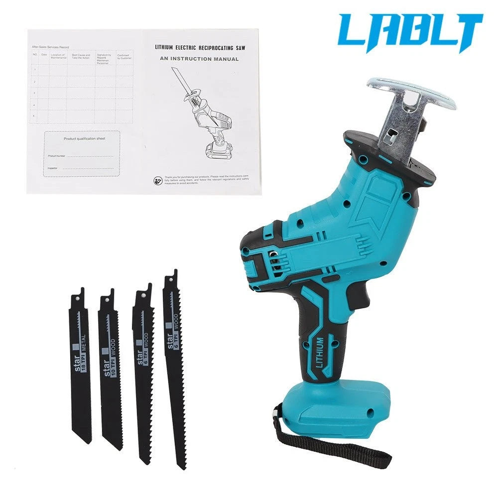 4 Blade Cordless Electric Reciprocating Saw Cutting Tool