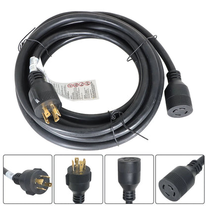 30A 25FT Generator Cord 14-30P/L14-30R for Power Inlet Box (Waterproof)