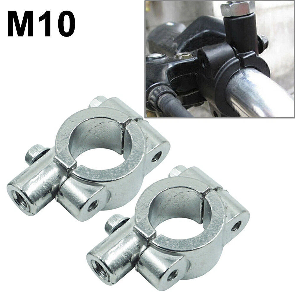 25MM M10 Motorcycle Handlebar Mirror Mount Holder Clamp Adaptor for