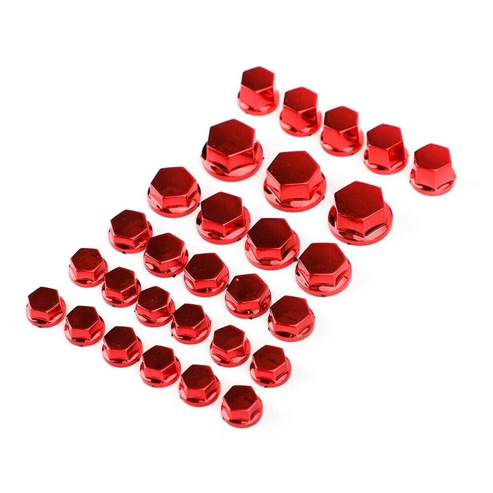 30X Hex Socket Bolt Screw Nut Head Cover Cap for Motorcycle Moped Scooter