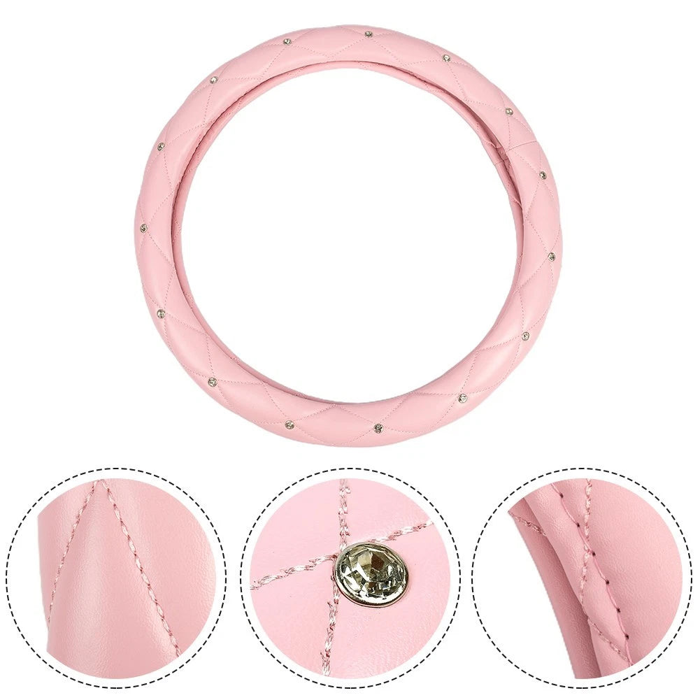 Steering Wheel Cover Non-Slip 38cm 15Inch for Universal Fit (Non-Specific)