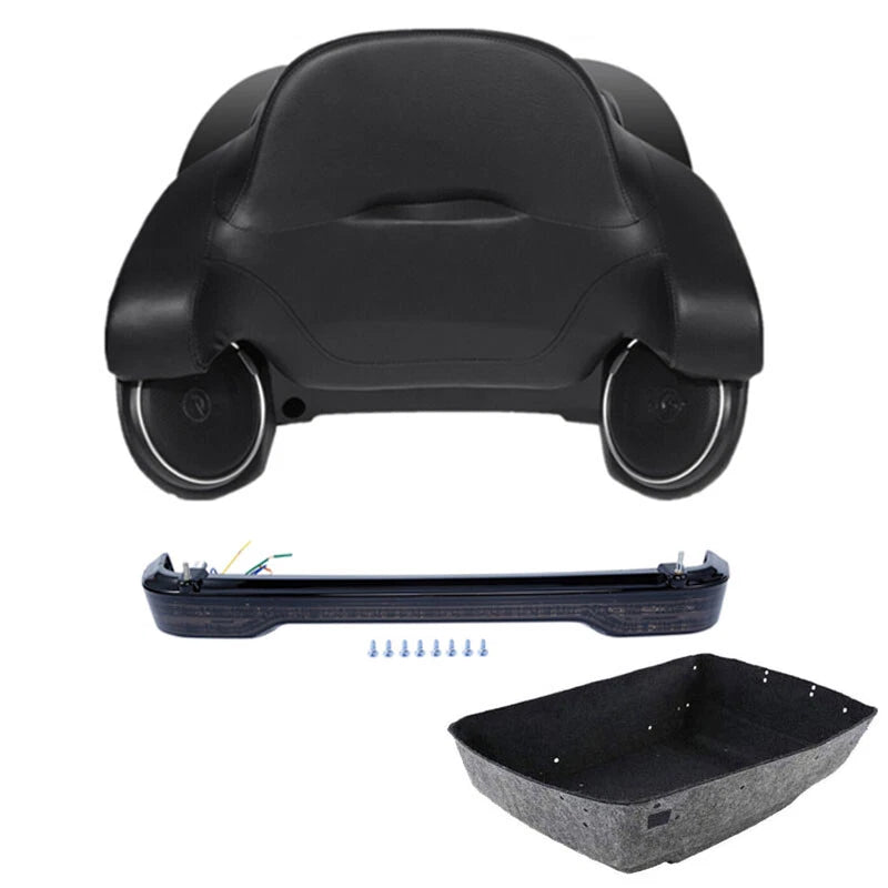 Trunk Backrest Pad Speakers with LED Light for Harley Touring (2014–2026)