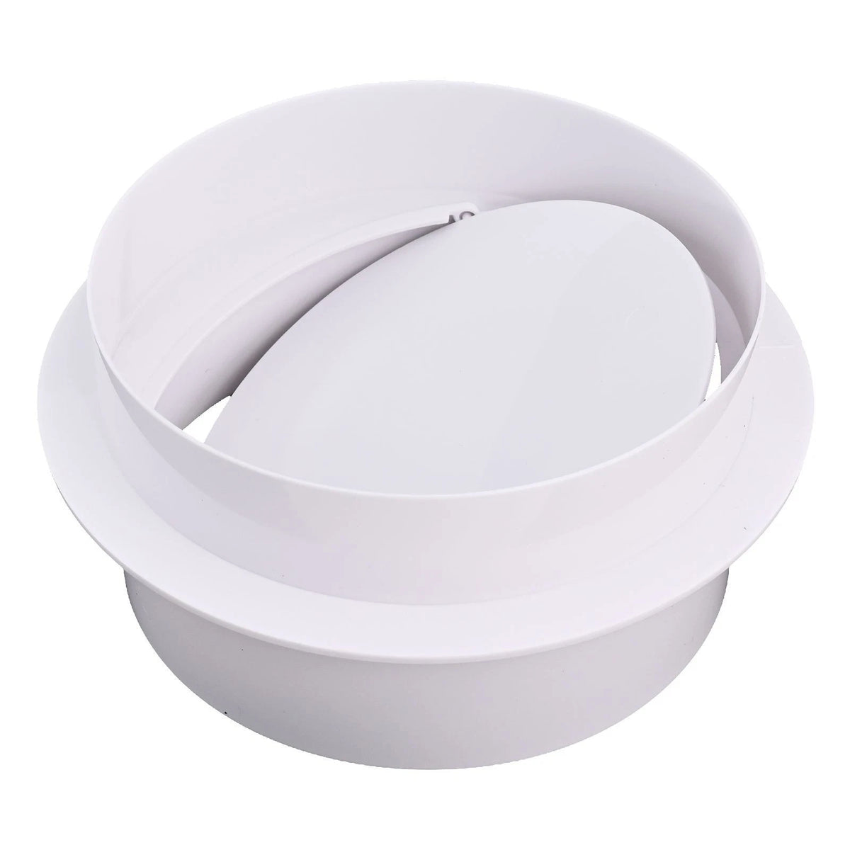 Round Pipe Backdraft Damper for Bathroom Ventilation (PVC Material)