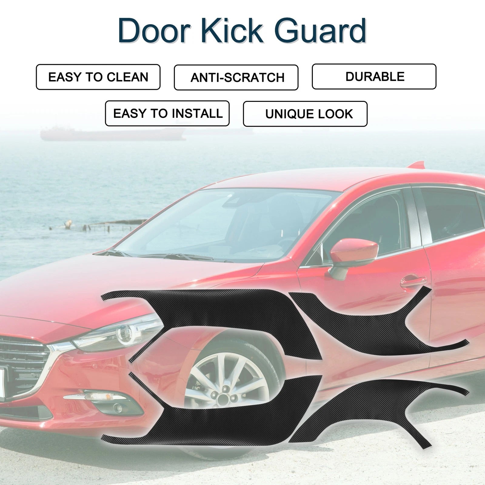 Door Kick Guard Replacement for Mazda 3 Axela Front Rear Driver Passenger (2014–2018)