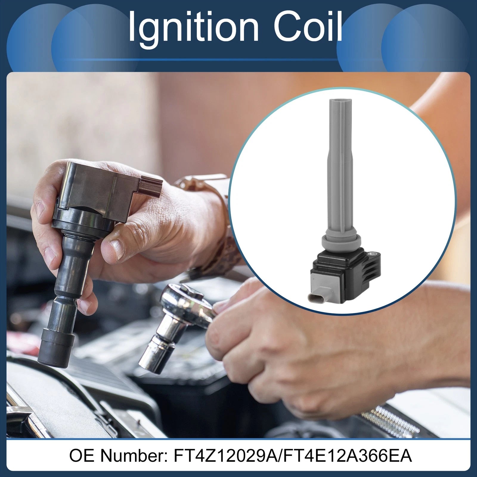 Ignition Coil Pack No.FT4Z12029A/FT4E12A366EA for Ford Edge (2015–2023)