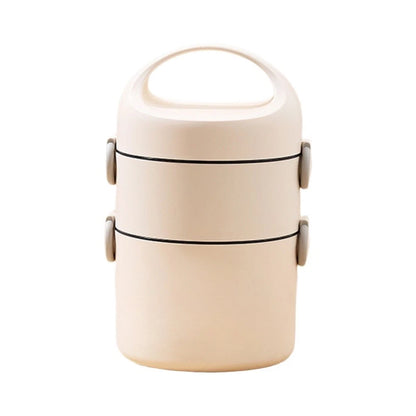 Set of 2 Insulated Lunch Containers 304 Stainless Steel Stackable
