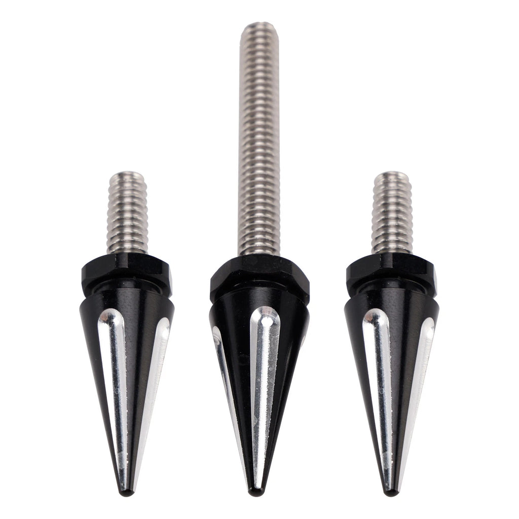 3X Black Spike Windshield Bolts for Street Glide Electra Glide Touring (2014–2024)