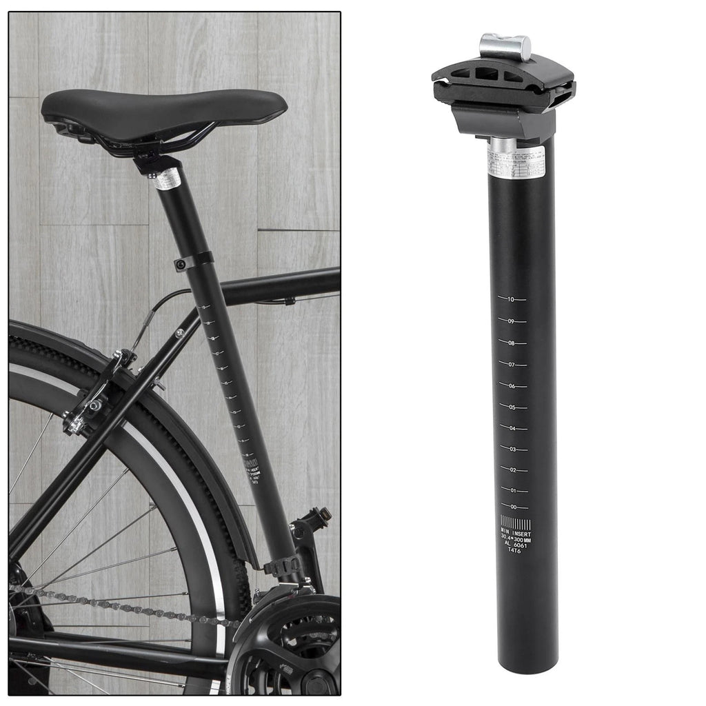 Bicycle Seat Post Aluminum Alloy Adjustable Clamp for 30.4x300mm (Black)