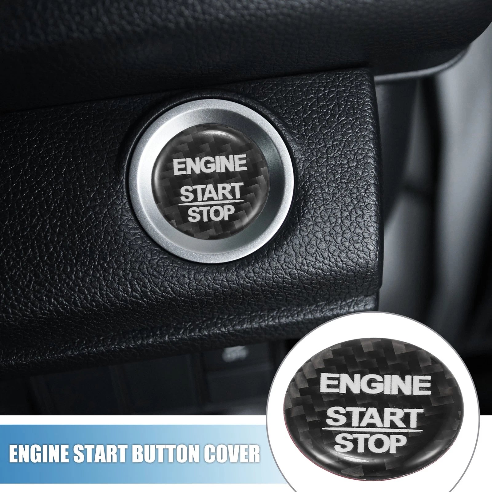Push Start Button Cover Trim for Mercedes Benz Black (2005–2015)