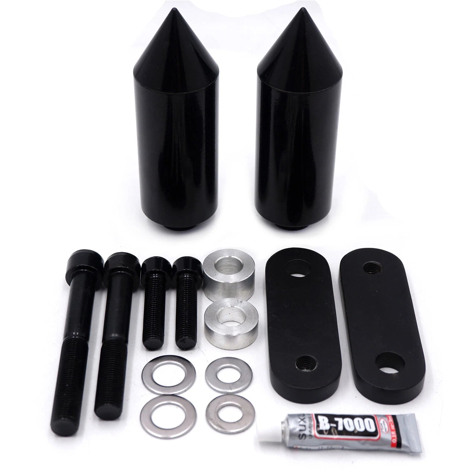 Black Spike Frame Slider Crash Protector for Honda CBR1000 (2004–2005)