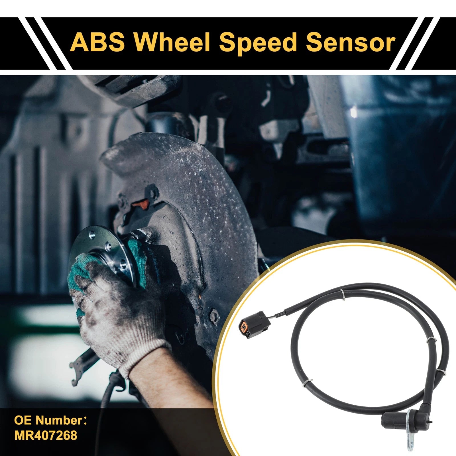 ABS Wheel Speed Sensor Front Left Replacement for Mitsubishi Pajero (2003–2020)