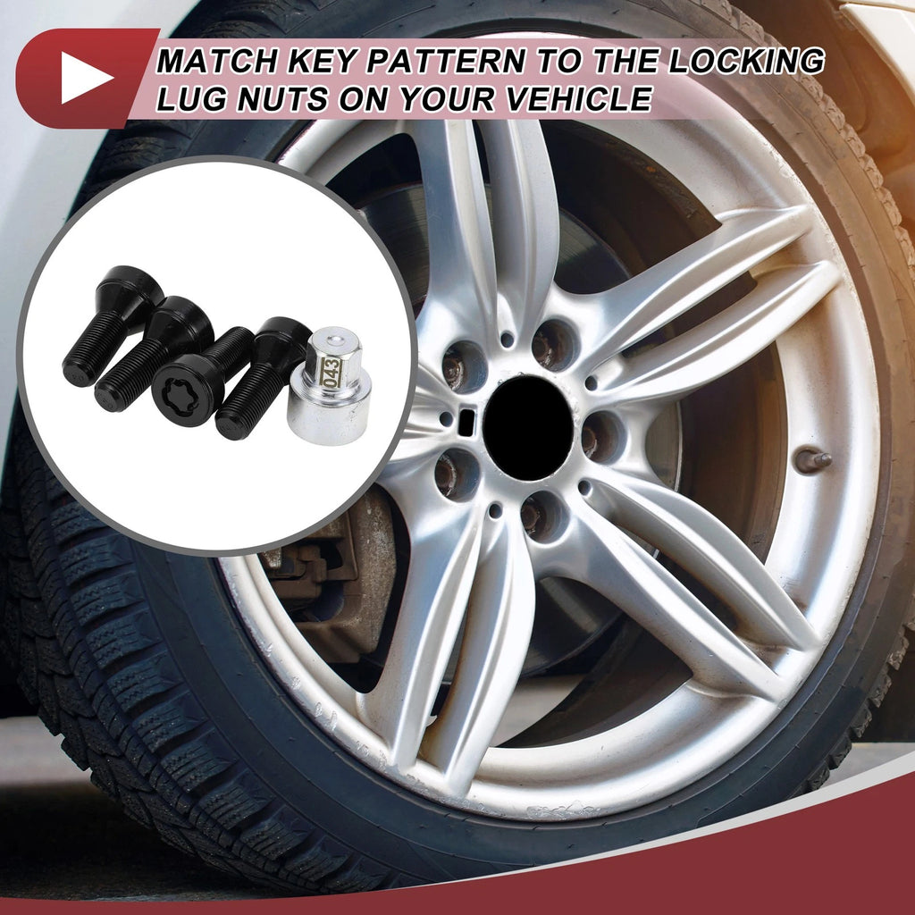 Wheel Lock Lug Nut Set Anti Theft for BMW M14 1.25 (2006–2021)