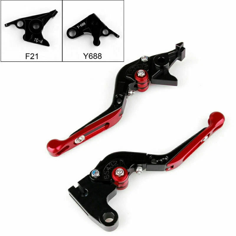 Adjustable Folding Brake Clutch Levers for Yamaha YZF R1 (1999–2001) Red T9