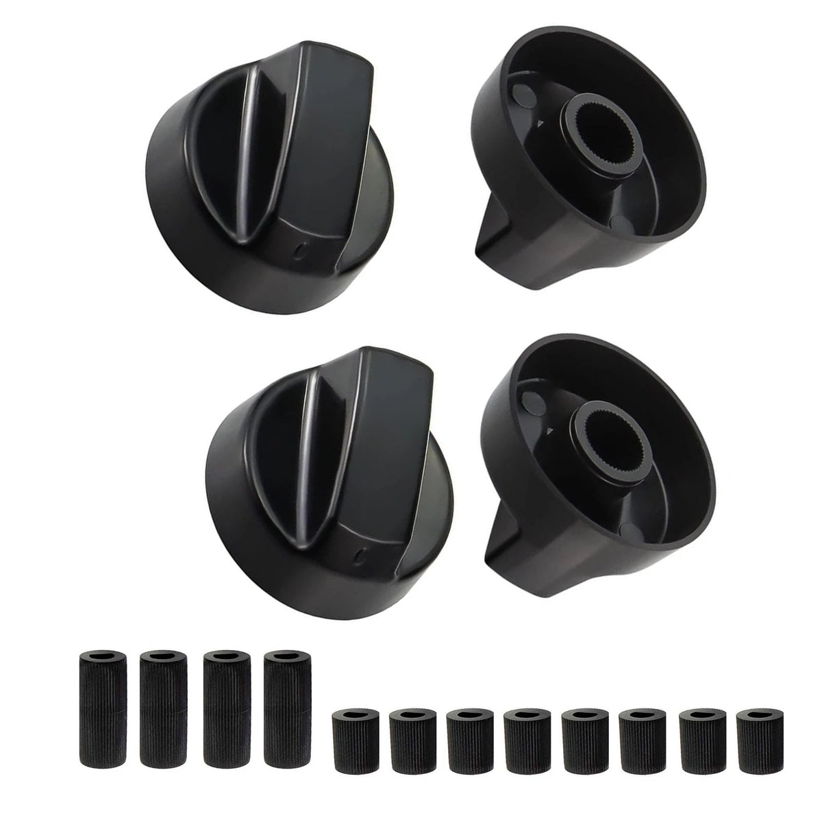 Set of 4 Simmerstat Knobs with D Shaft Inserts 6-8mm Replacement