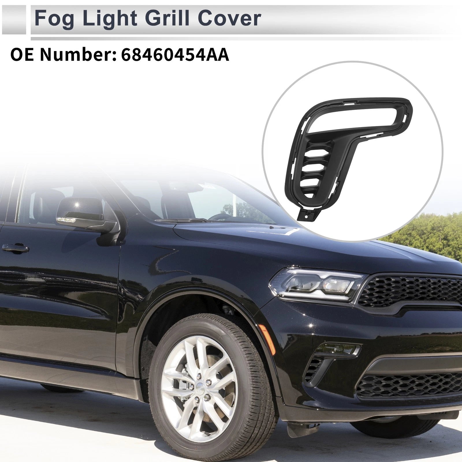 Front Right Fog Light Grille Replacement for Dodge Durango (2021–2023)
