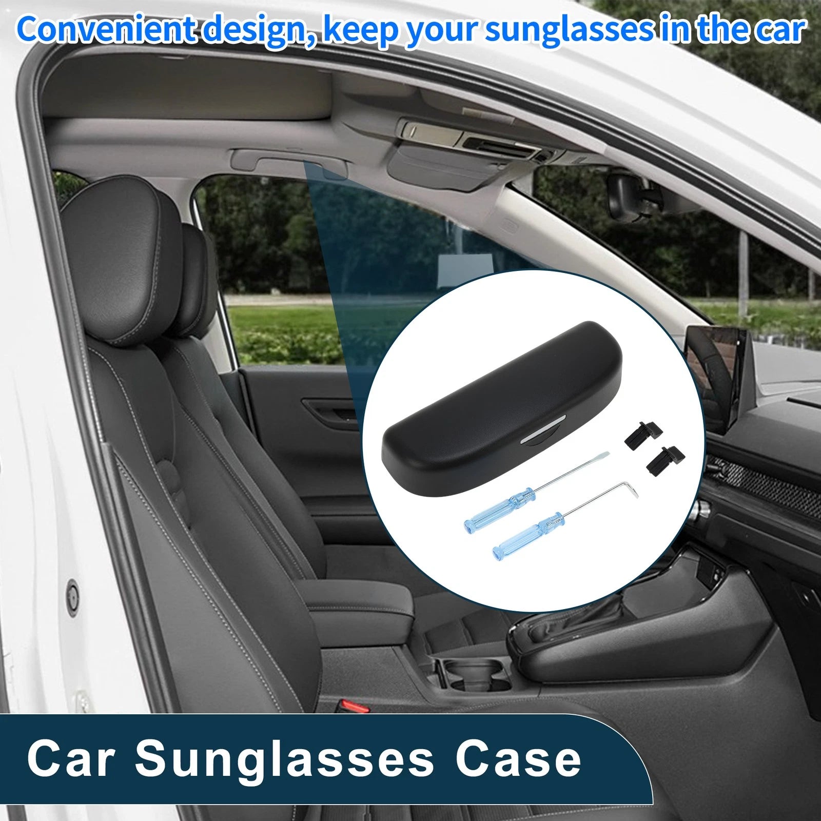 Car Sunglasses Case Organizer for Toyota Corolla E210 (2019–2024) Black