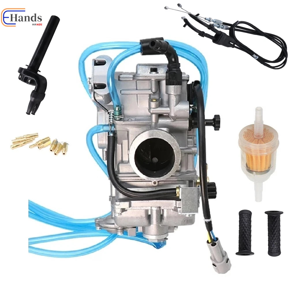 Carburetor with Throttle Cable & Handle Grips for Kawasaki KX250F (2004–2010)