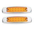 2X 12LED Side Marker Clearance Light for Trailer (Fish Shape)