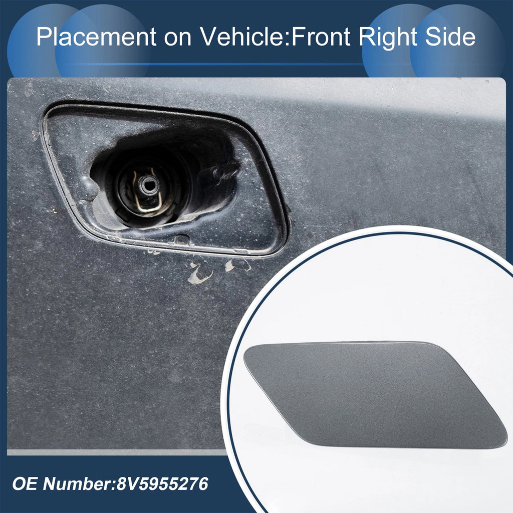 Washer Nozzle Cover Cap Front Right for Audi A3 8V (2013–2016) Gray