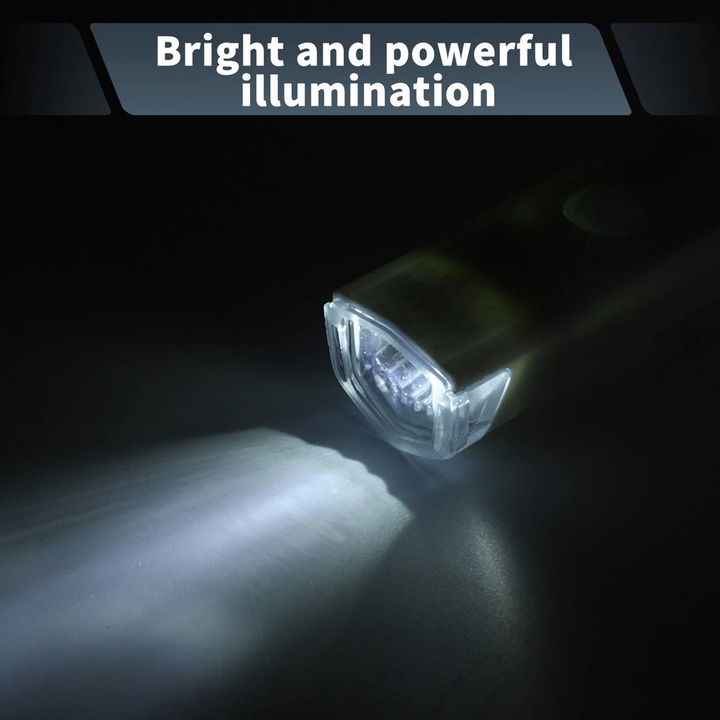 USB Rechargeable Bicycle Headlight 300 Lumens 3 Modes for LED White (—)