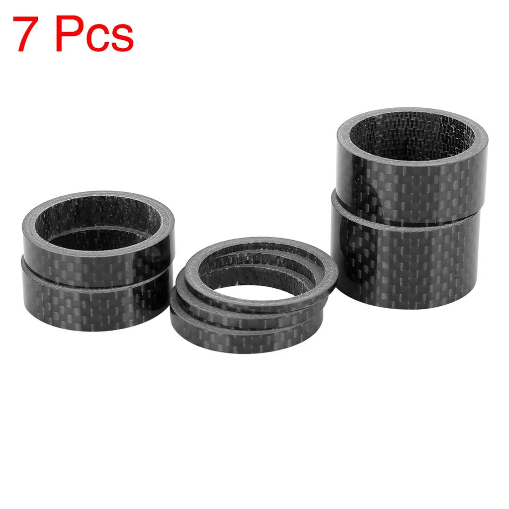 7pc Bicycle Headset Spacers for 1 1/8 Inch Stem Bike Stem (2 3 5 8 10)