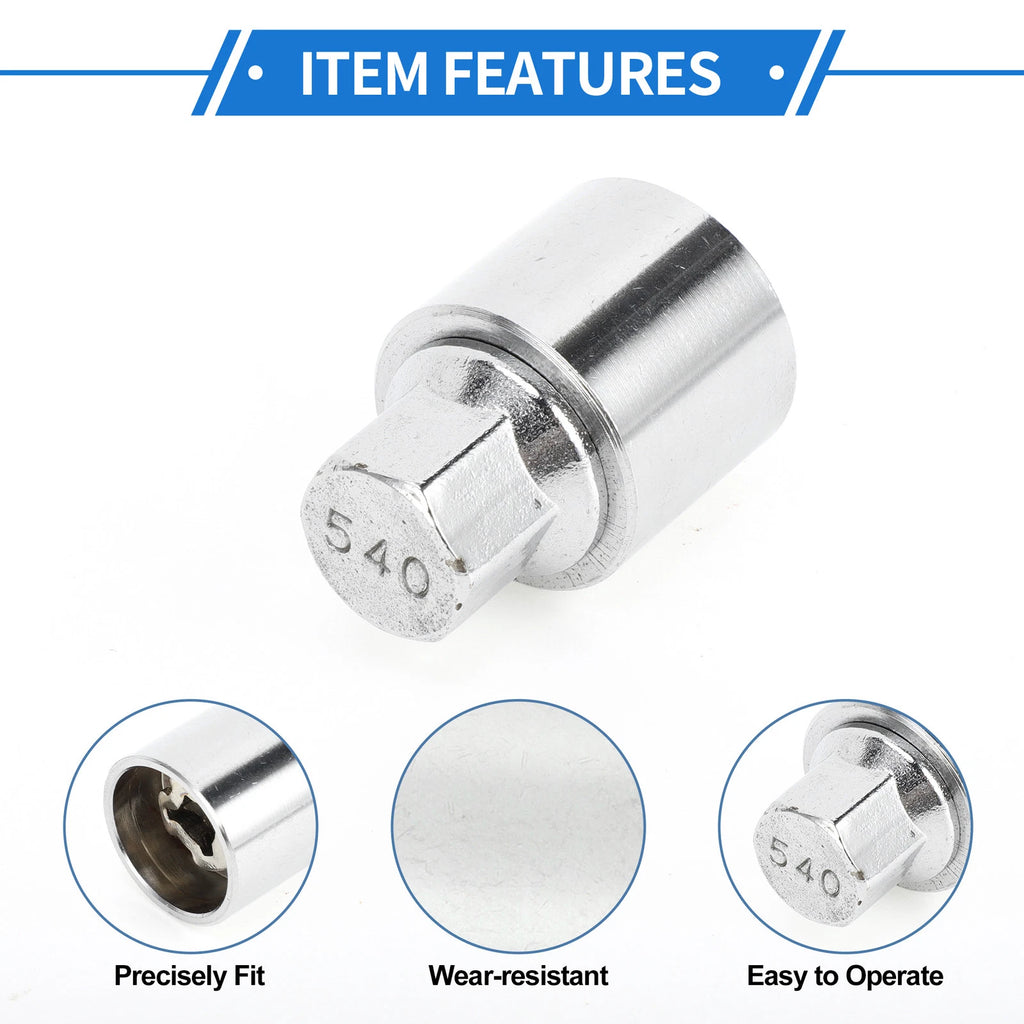 Set of 4 Wheel Lock Lug Nuts for VW (with #540 Antitheft Removal Key)