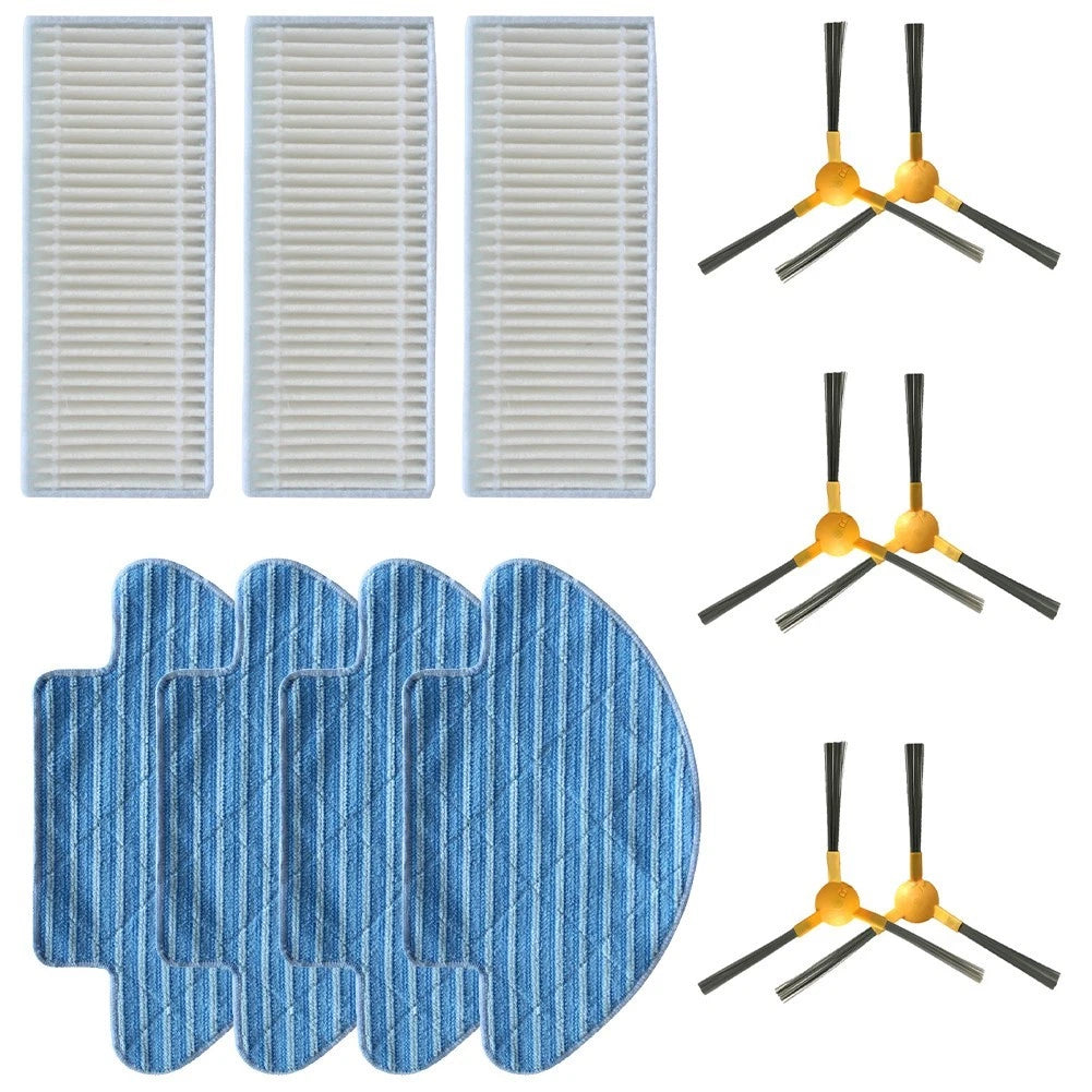 Set of 4 Side Brush Mop Cloths for IKOHS Netbot S12