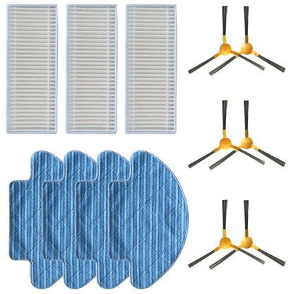 Set of 4 Side Brush Mop Cloths for IKOHS Netbot S12