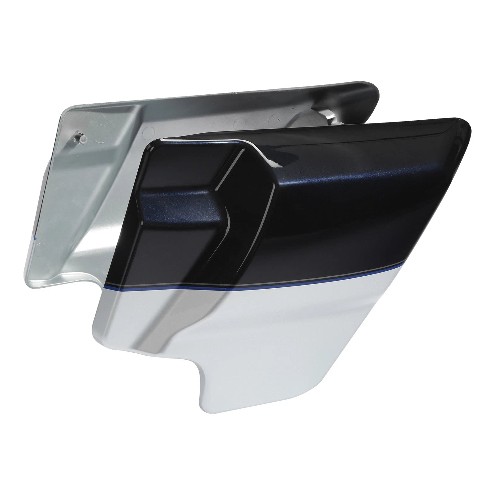 Side Covers for Harley Road Glide (2009–2023) Midnight Blue/Barracuda Silver