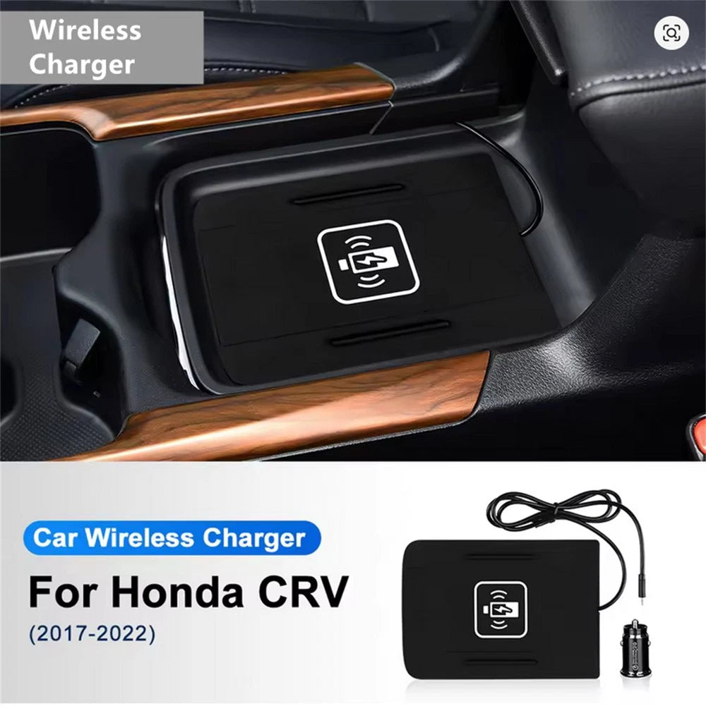 For Honda CRV CR-V 2017-2022 Car Wireless Charger Pad Phone Fast Charging Mat