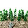 80pcs 3.54" Green Model Trees for Wargame Train Railroad Layout