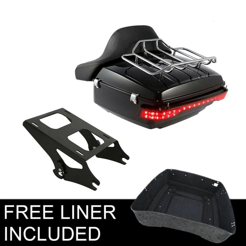 LED Trunk Pad Mount Rack for Harley Touring Road Glide (2014–2026)