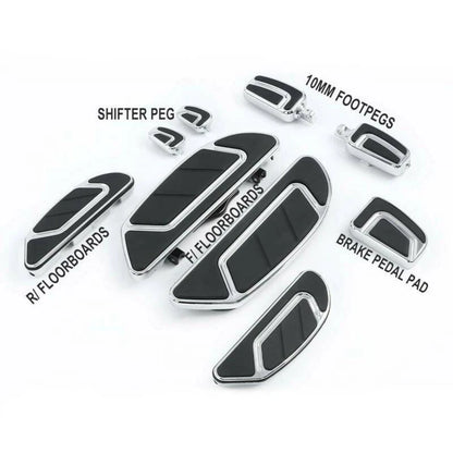 Chrome Floorboard Brake Pedal Shift Pegs for Harley Touring Road Glide (1986–Present)