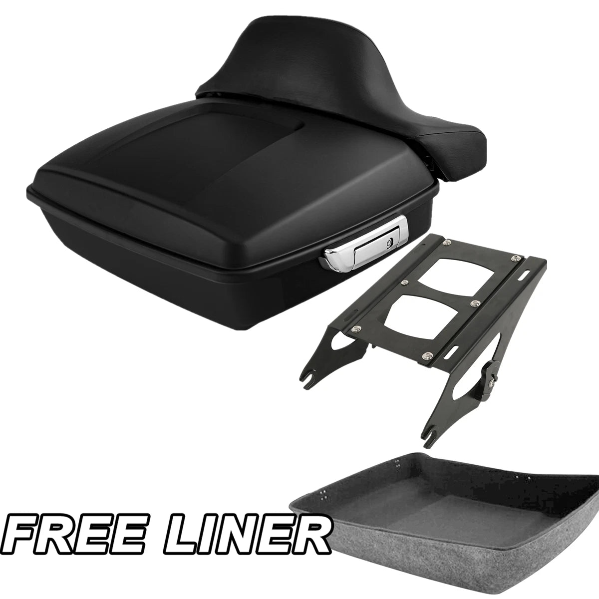 Matte Chopped Tour Trunk Mount Rack for Harley Electra Glide (2014–2026)