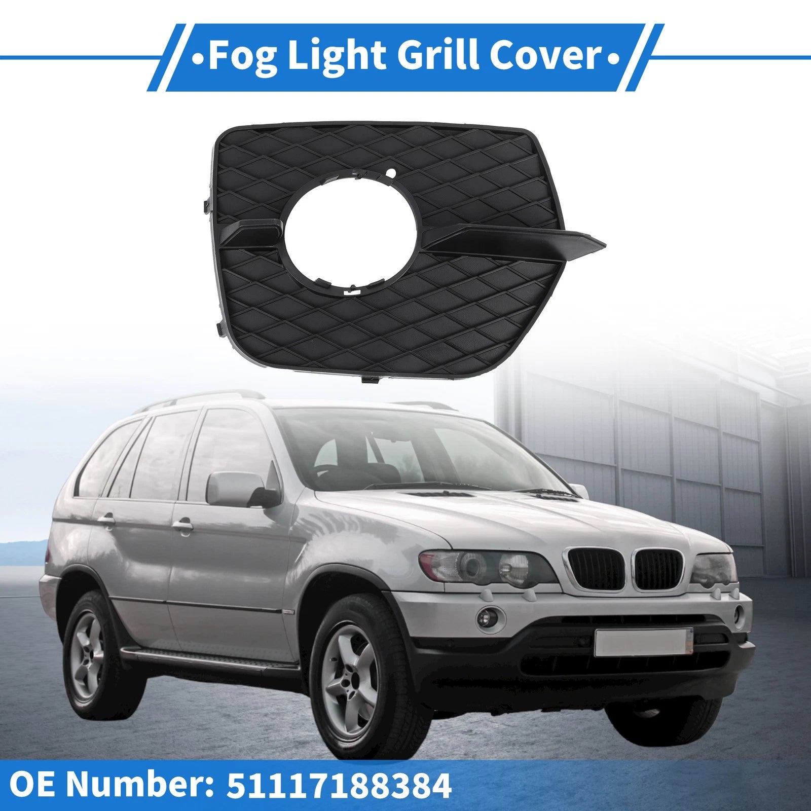 Front Right Fog Light Grill Replacement for BMW X6 (2008–2014)